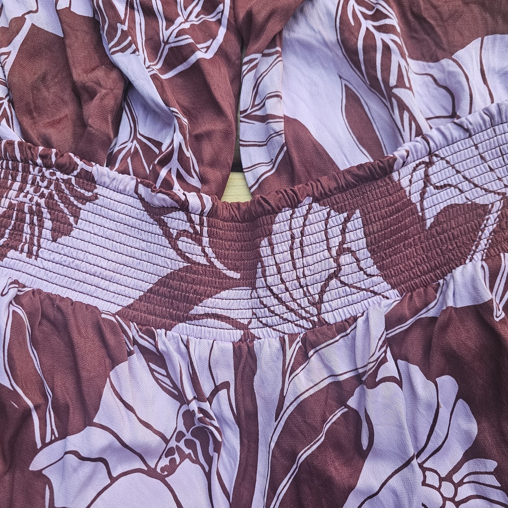 Anthropologie Purple & Brown Wide Leg Pants - Picture 6 of 11